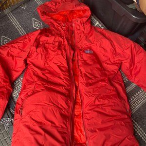 Insulated, waterproof parka winter jacket, Red, Men's Small/Women's Medium